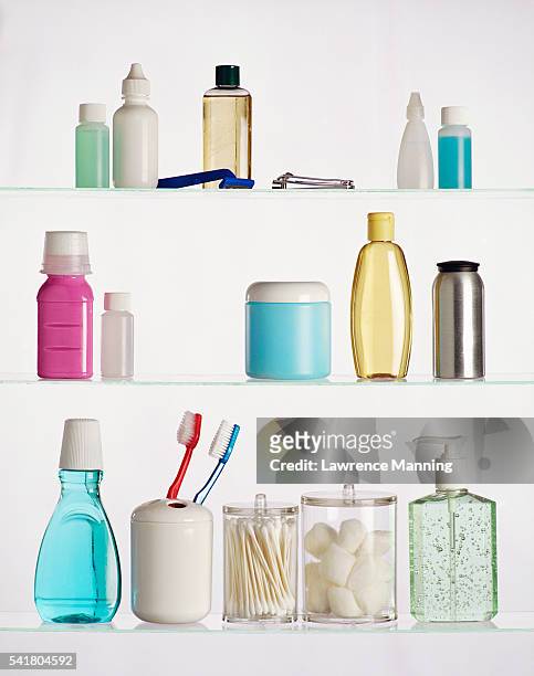 contents of medicine cabinet - medicine cabinet stock pictures, royalty-free photos & images
