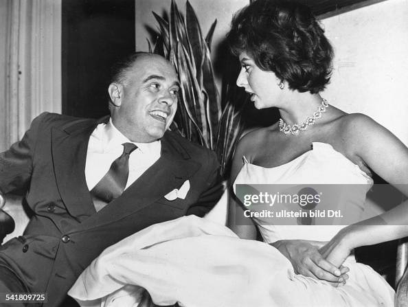 Loren, Sophia - Schauspielerin, Italien/ mit Ehemann Carlo Ponti Loren, Sophia - Schauspielerin, Italien/ mit Ehemann Carlo Ponti