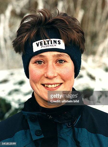 Sportlerin, Rennrodeln, DEuropameisterin 1996Porträt- 1996