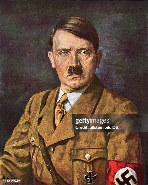 Politiker, NSDAP, D`Adolf Hitler'Gemälde von Bruno Jacobs- 1933