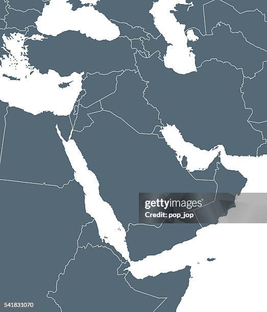 map of middle east - syrian stock illustrations