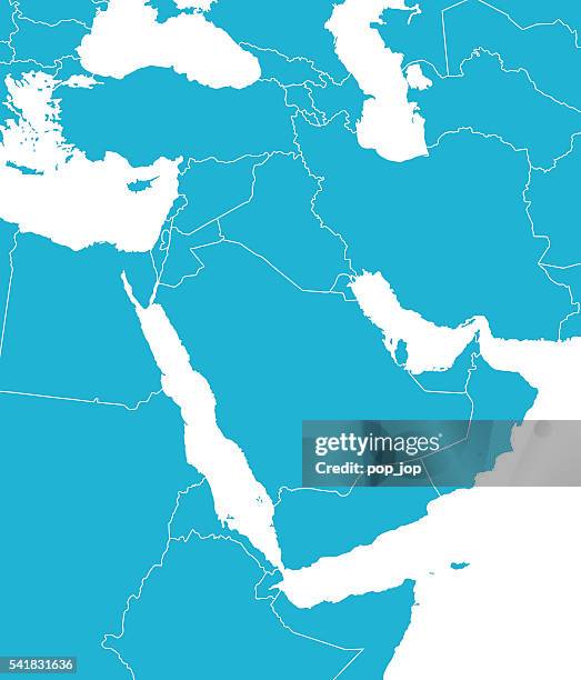 stockillustraties, clipart, cartoons en iconen met map of middle east - oman