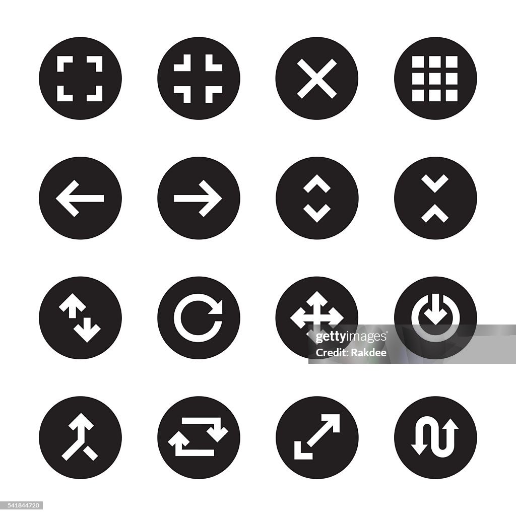 Icônes de navigation - Série Black Circle