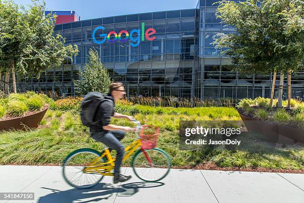 stock photo of google headquarters in mountain view - instagram headquarters stock pictures, royalty-free photos & images