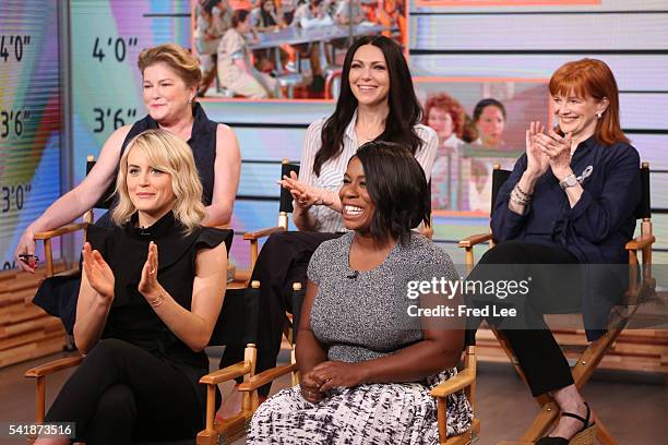 The cast of "orange is the New Black" are guests on "Good Morning America," 6/20/16, airing on the Walt Disney Television via Getty Images Television...