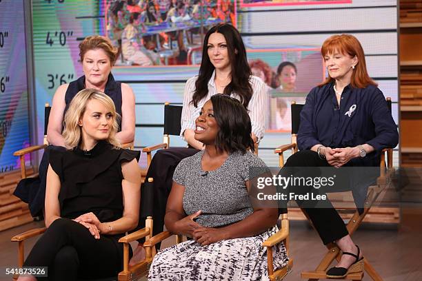 The cast of "orange is the New Black" are guests on "Good Morning America," 6/20/16, airing on the Walt Disney Television via Getty Images Television...