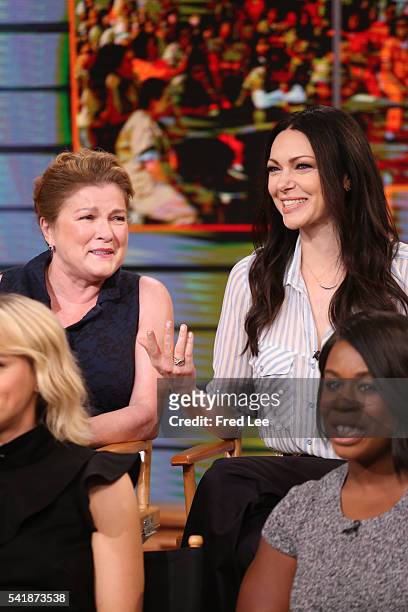 The cast of "orange is the New Black" are guests on "Good Morning America," 6/20/16, airing on the Walt Disney Television via Getty Images Television...