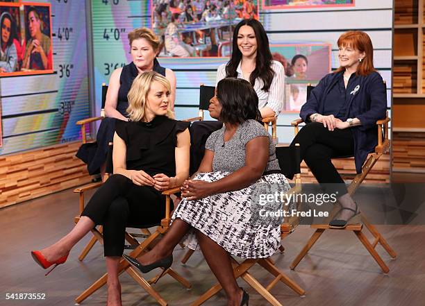 The cast of "orange is the New Black" are guests on "Good Morning America," 6/20/16, airing on the Walt Disney Television via Getty Images Television...