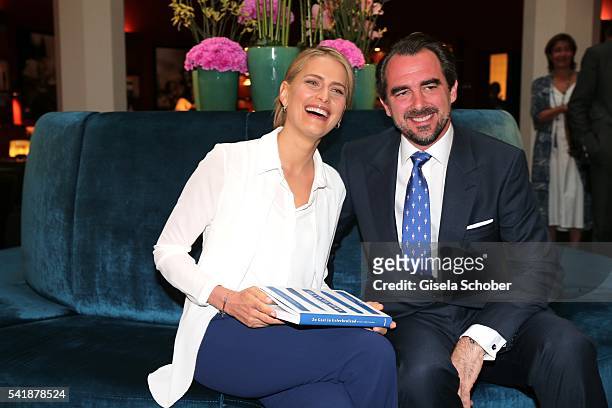 Princess Tatiana of Greece and her husband Prince Nikolaos of Greece during the presentation of her book 'Zu Gast in Griechenland. Rezepte, Kueche &...