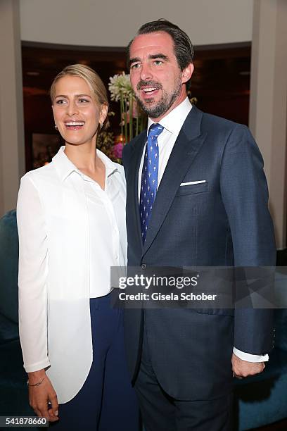 Princess Tatiana of Greece and her husband Prince Nikolaos of Greece during the presentation of her book 'Zu Gast in Griechenland. Rezepte, Kueche &...