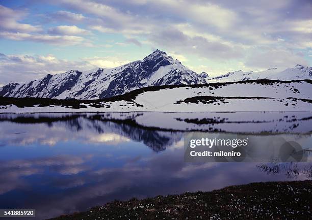 lake bischol (bischolsee), piz beverin - miloniro 個照片及圖片檔