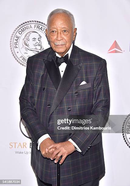 Former mayor of New York, David Dinkins attends as the Friars Club Honors Tony Bennett With The Entertainment Icon Award - Arrivals at New York...