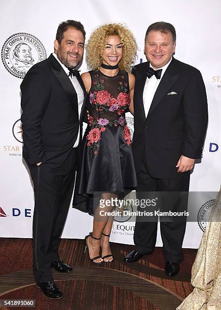 Brett Ratner, Sivan Levi and Bruce Charet attend as the Friars Club Honors Tony Bennett With The Entertainment Icon Award - Arrivals at New York...