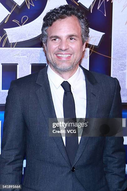 American actor Mark Ruffalo attends "Now You See Me 2" press conference at Park Hyatt Hotel on June 20, 2016 in Beijing, China.