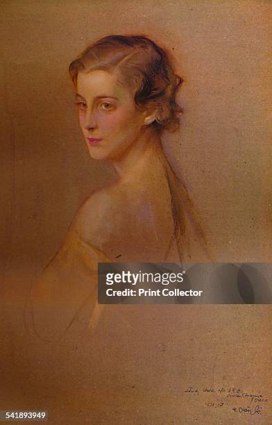 'Study Portrait of HRH the Duchess of Kent', 1934 . Princess Marina, Duchess of Kent , wife of Prince George, Duke of Kent, the fourth son of King...