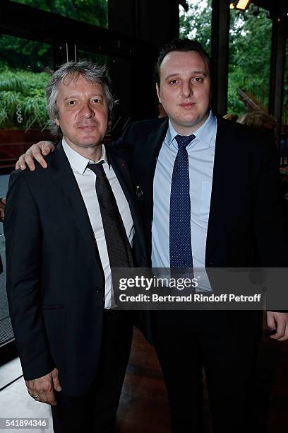 Thierry Rey and his son Martin Rey-Chirac attend the 'Jacques Chirac ou le Dialogue des Cultures' Exhibition during the 10th Anniversary of Quai...