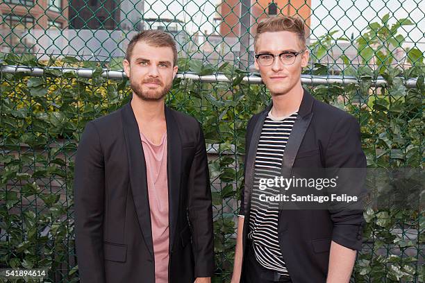 Dalton Primeaux and Brandon Garr attend the 6th Annual Broadway Sings For Pride Concert at JCC Manhattan on June 20, 2016 in New York City.