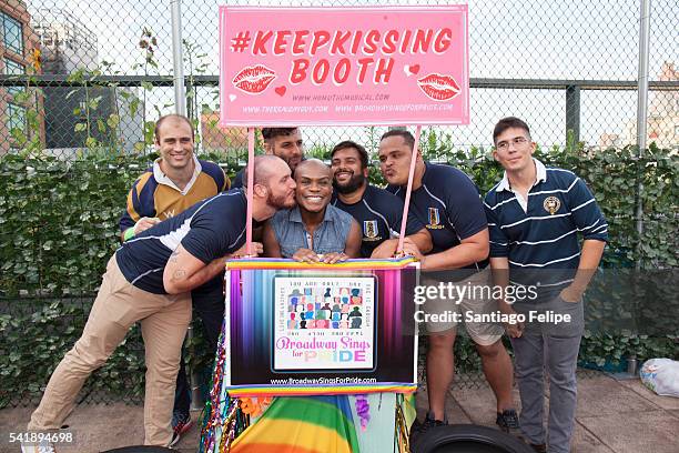 Nathan Lee Graham and Gotham Knights Rugby Footbal Club attend the 6th Annual Broadway Sings For Pride Concert at JCC Manhattan on June 20, 2016 in...