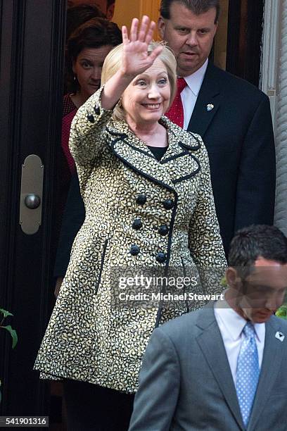 Hillary Clinton attends a Hillary Victory Fund fundraiser at the residence of Harvey Weinstein on June 20, 2016 in New York City.