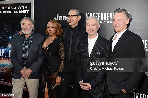 Actors Judd Hirsch, Vivica A. Fox, Jeff Goldblum, director Roland Emmerich and actor Bill Pullman attend the 'Independence Day: Resurgence' premiere...