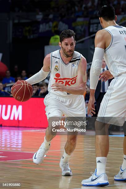 Rudy fernndez of Real Madrid in action during the play off round 3 match between FC Barcelona Lassa and Real Madrid at Barclaycard Center in Madrid,...