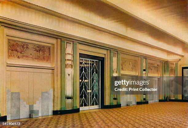 View of the new ballroom at Claridge's Hotel as designed by Oswald P. Milne', 1933. The ballroom of Claridge's Hotel as designed by Oswald Partridge...