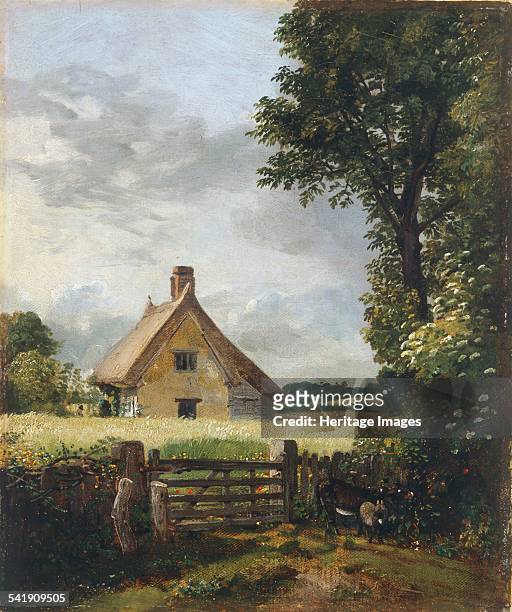 Cottage in a cornfield', c1815-1818. Artist: John Constable.