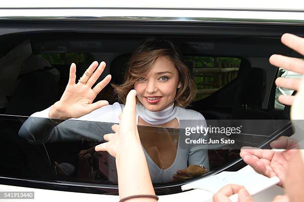 Miranda Kerr promotes 'Marukome Miso' on June 21, 2016 in Nagano, Japan.