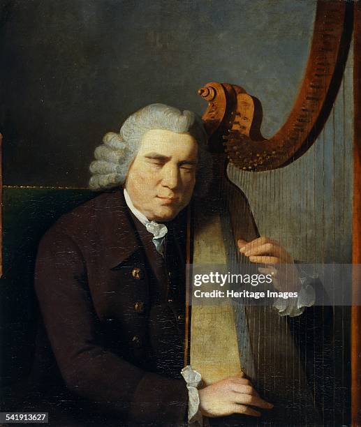 The Blind Harpist, John Parry', , 1775-91. Artist: William Parry