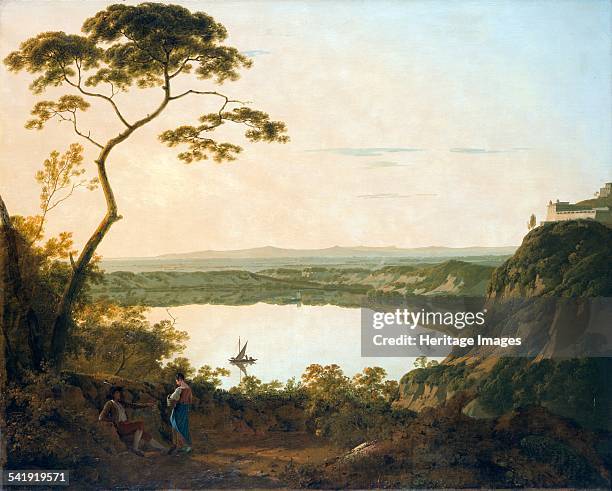 The lake of Albano', 1790. Artist: Joseph Wright Of Derby.