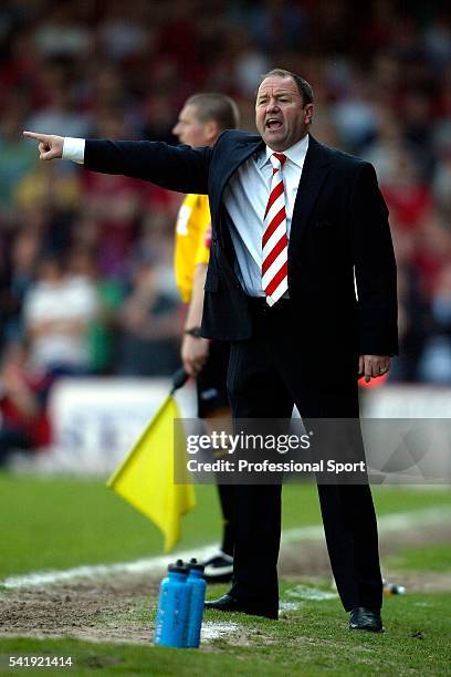 Gary Johnson, Manager of Bristol City, shouts instructions to his team during the a Coca-Cola League One match between Bristol City and Rotherham...