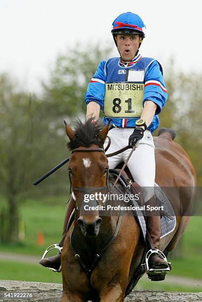 Nicolas Touzaint of France, riding Hildago De L'ile, in action during the Cross Country phase of Badminton Horse Trials held at Badminton Park in...