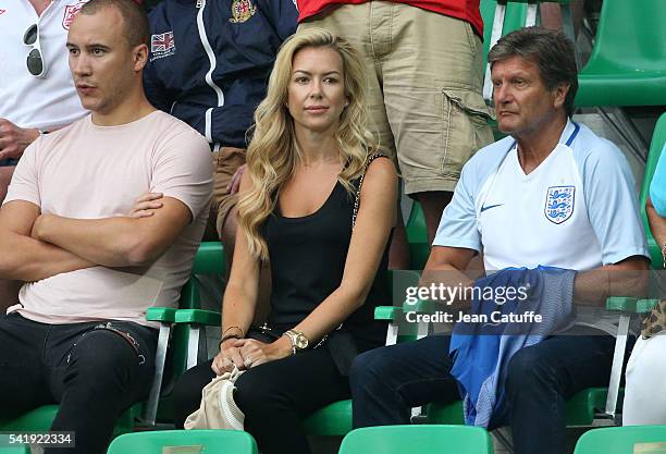 Kimberly Crew, wife of goalkeeper of England Joe Hart attends the UEFA EURO 2016 Group B match between Slovakia and England at Stade...