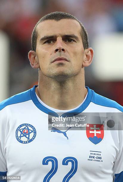 Viktor Pecovsky of Slovakia looks on before the UEFA EURO 2016 Group B match between Slovakia and England at Stade Geoffroy-Guichard on June 20, 2016...