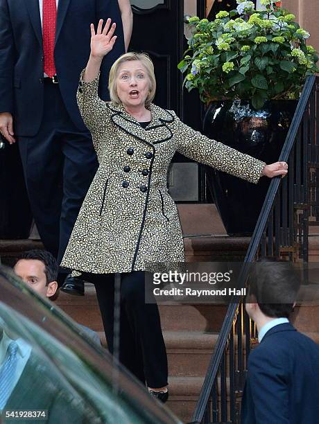 Hillary Clinton attends a Hillary Victory Fund fundraiser at the residence of Harvey Weinstein on June 20, 2016 in New York City.
