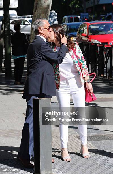 Mario Conde attends National Hight Court to hand over his passport on June 20, 2016 in Madrid, Spain. The ex banker left prison on June 17, 2016...