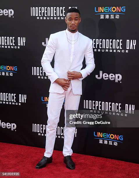 Actor Jessie Usher arrives at the premiere of 20th Century Fox's "Independence Day: Resurgence" at TCL Chinese Theatre on June 20, 2016 in Hollywood,...