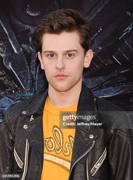 Actor Travis Tope arrives at the premiere of 20th Century Fox's 'Independence Day: Resurgence' at TCL Chinese Theatre on June 20, 2016 in Hollywood,...