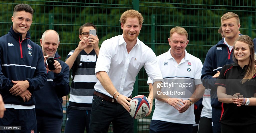 Prince Harry Visits RFU Community Rugby Programme