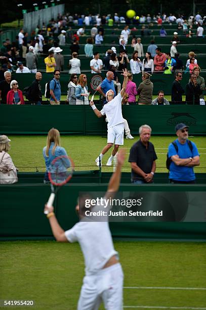 General view of action during the 2016 Wimbledon Qualifying Session on June 21, 2016 in London, England.