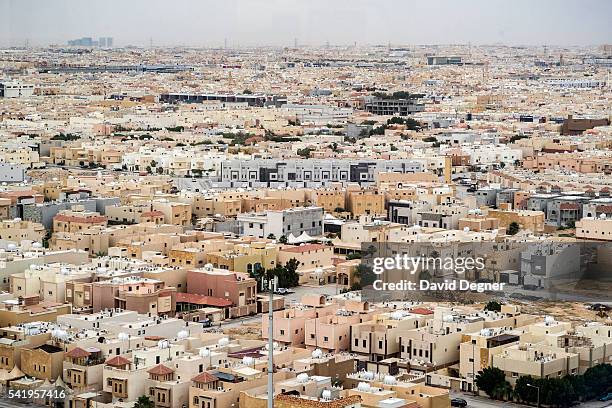 April 13: A view of Riyadh from above near The King Abdullah Financial District on April 13, 2016 in Riyadh, Saudi Arabia. .