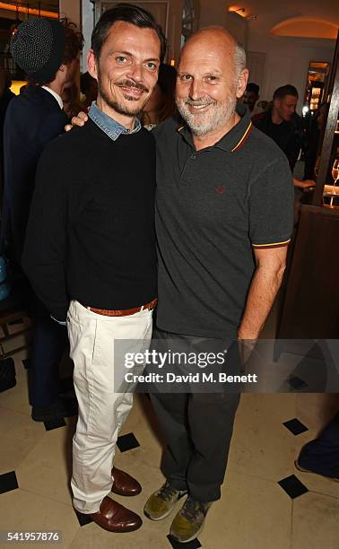 Matthew Williamson and Sam McKnight attend the launch of Wendy Rowe's new book 'Eat Beautiful' hosted by Sienna Miller at Burberry's all day cafe...