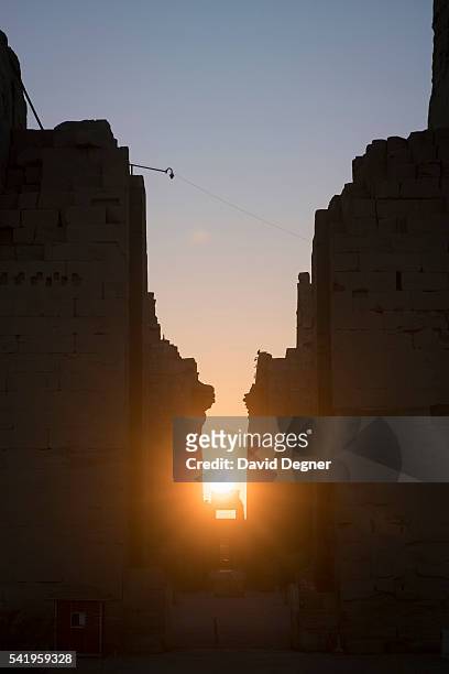 December 17: The Karnak Temple during the winter solstice on December 17, 2015 in Luxor, Egypt. Egypt's Karnak Temple was built in alignment with the...