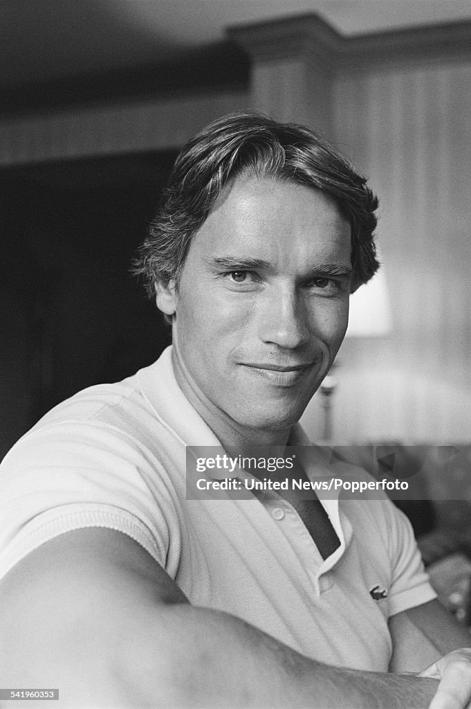 Austrian born American actor Arnold Schwarzenegger, who plays the