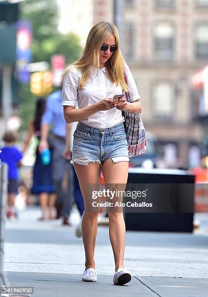 Chloe Sevigny is seen in the East Village on June 21, 2016 in New York City.