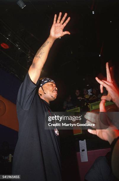 Xzibit performs on stage, London, United Kingdom, 2000.