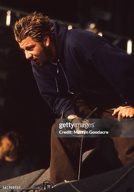 Chino Moreno of Deftones performs on stage, United Kingdom, 1997.