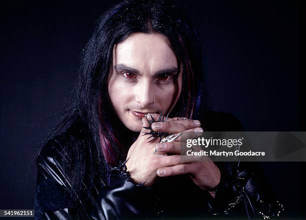 Portrait of Cradle Of Filth vocalist Dani Filth, London, United Kingdom, 2000.