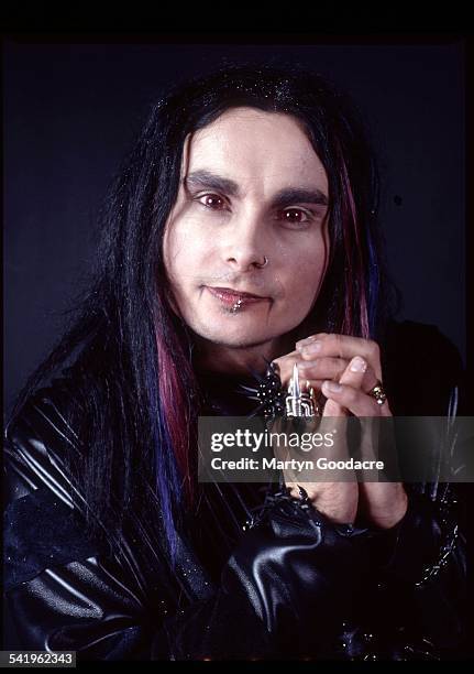 Portrait of Cradle Of Filth vocalist Dani Filth, London, United Kingdom, 2000.