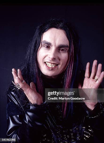 Portrait of Cradle Of Filth vocalist Dani Filth, London, United Kingdom, 2000.